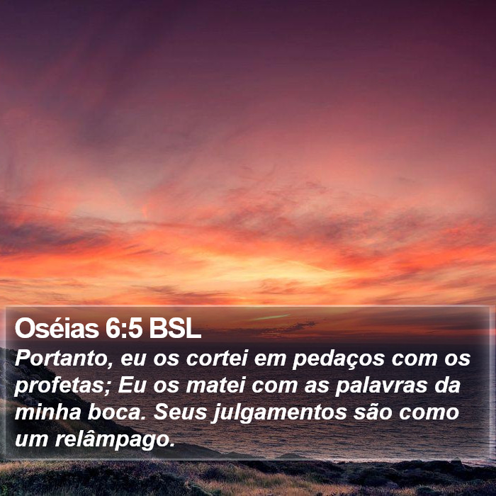 Oséias 6:5 BSL Bible Study