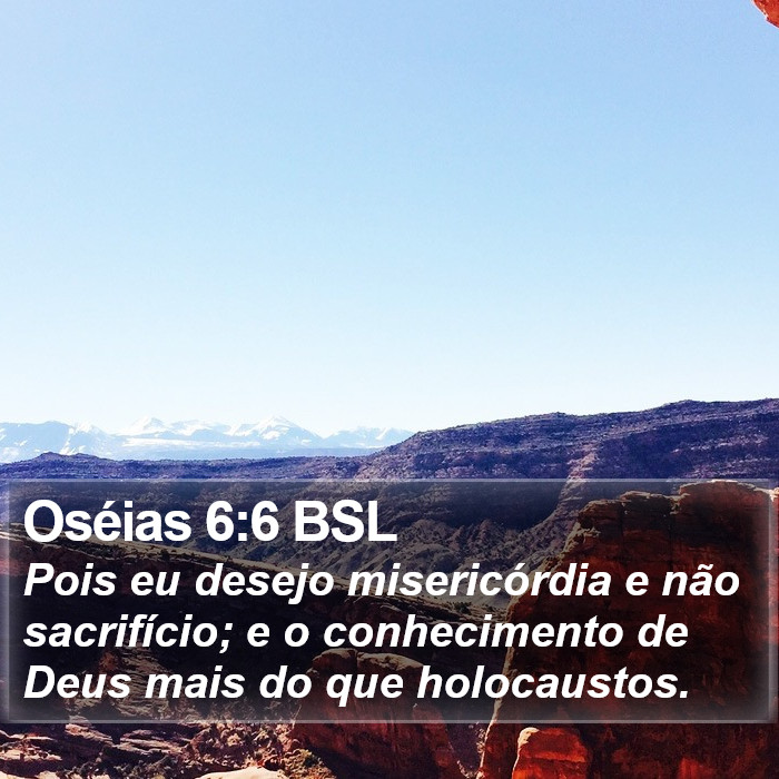 Oséias 6:6 BSL Bible Study