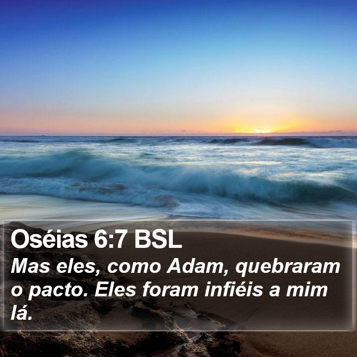 Oséias 6:7 BSL Bible Study