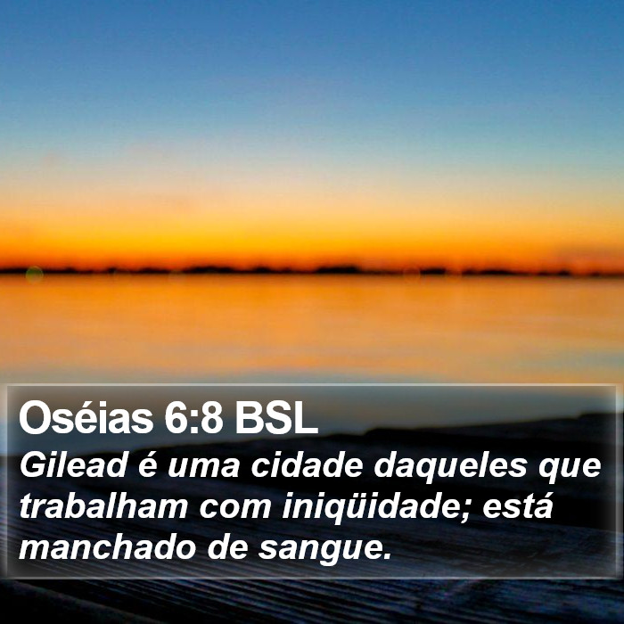 Oséias 6:8 BSL Bible Study