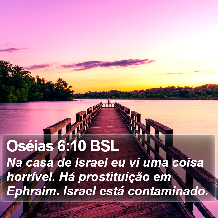 Oséias 6:10 BSL Bible Study