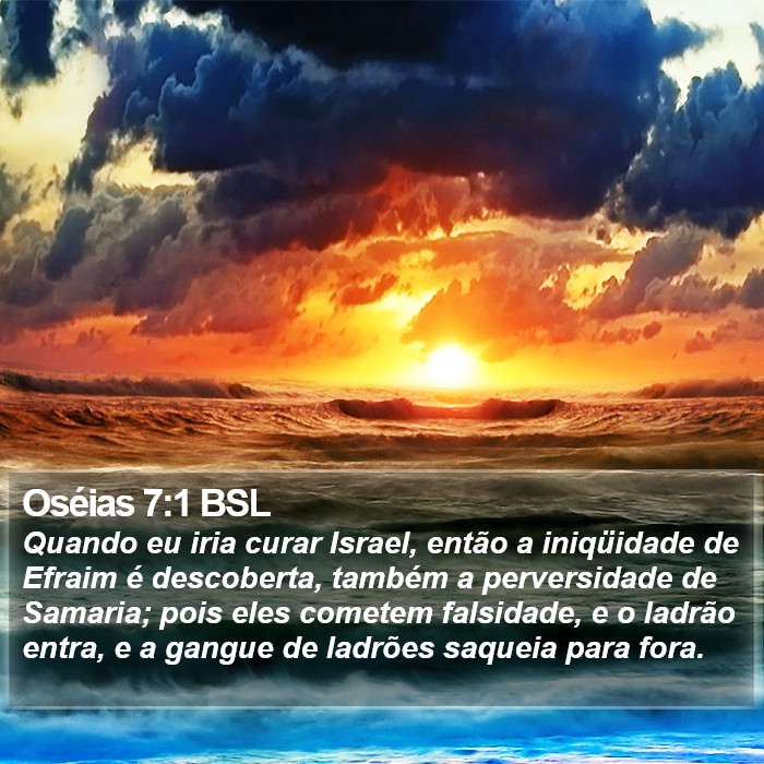 Oséias 7:1 BSL Bible Study