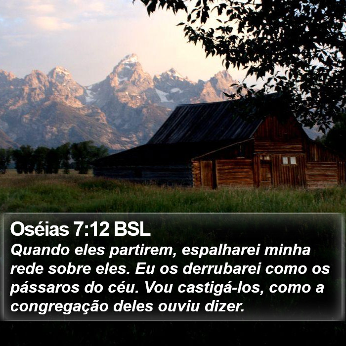 Oséias 7:12 BSL Bible Study