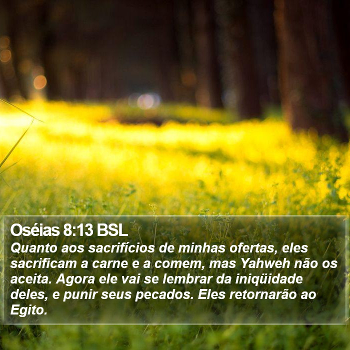 Oséias 8:13 BSL Bible Study