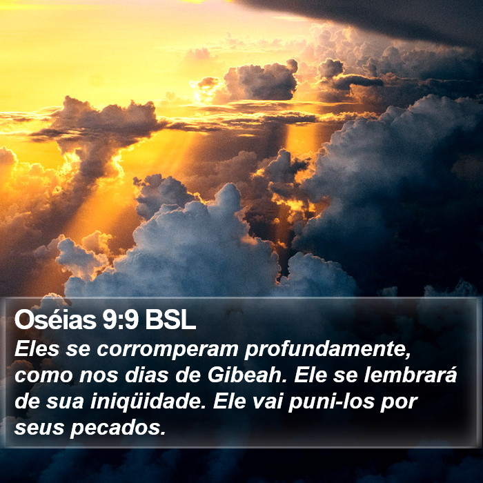 Oséias 9:9 BSL Bible Study