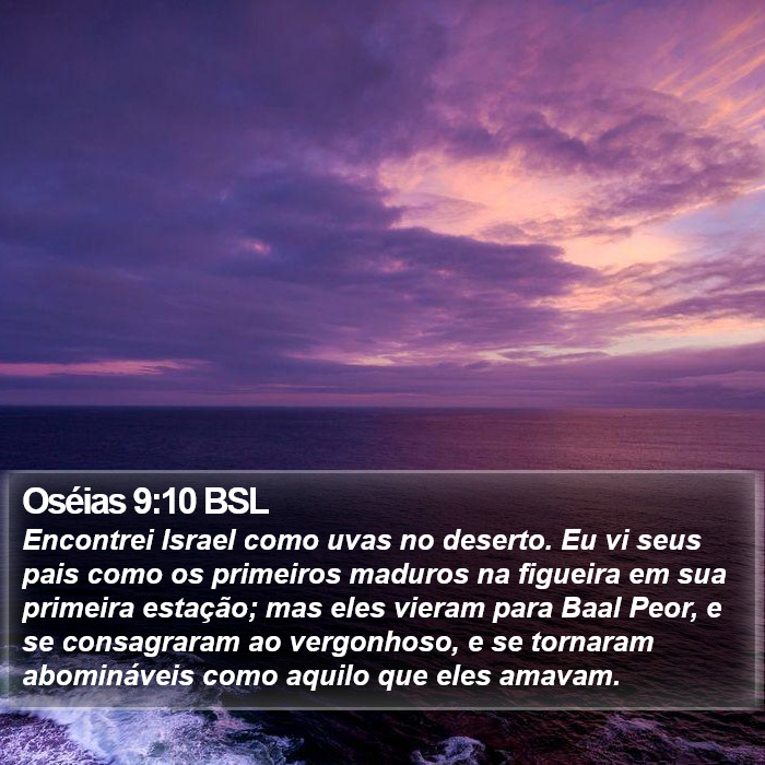 Oséias 9:10 BSL Bible Study