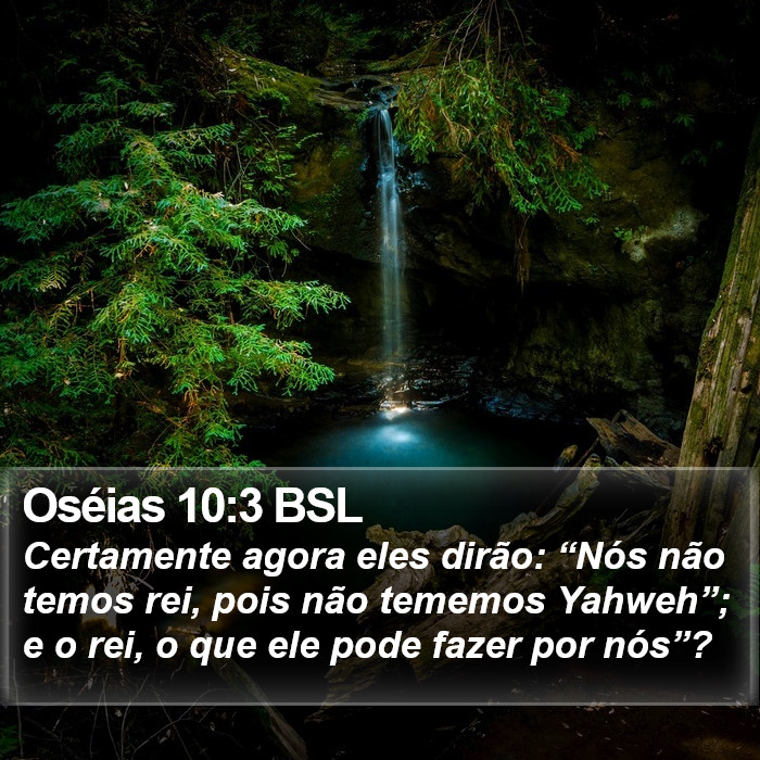 Oséias 10:3 BSL Bible Study