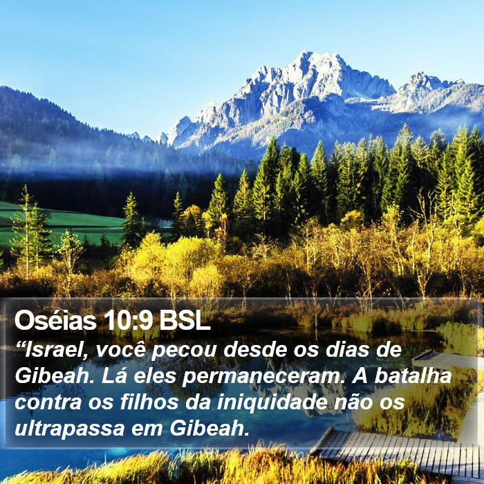 Oséias 10:9 BSL Bible Study