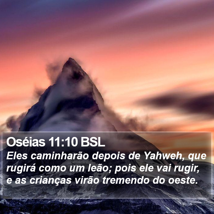 Oséias 11:10 BSL Bible Study