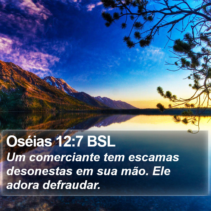 Oséias 12:7 BSL Bible Study