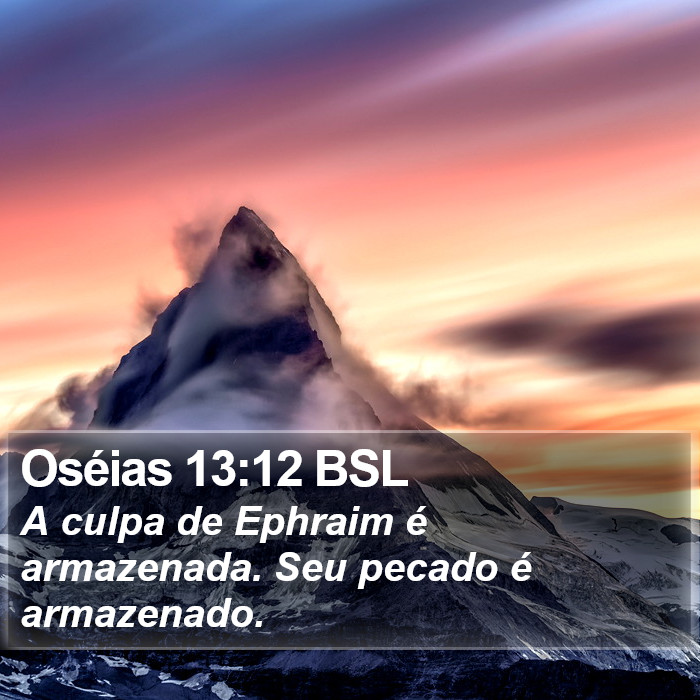 Oséias 13:12 BSL Bible Study