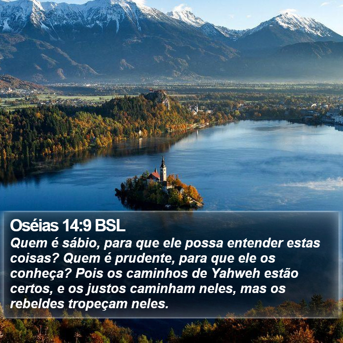 Oséias 14:9 BSL Bible Study