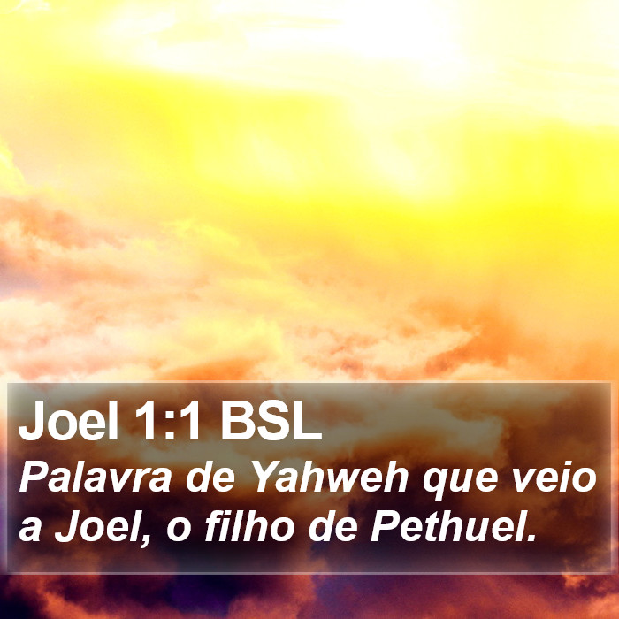 Joel 1:1 BSL Bible Study