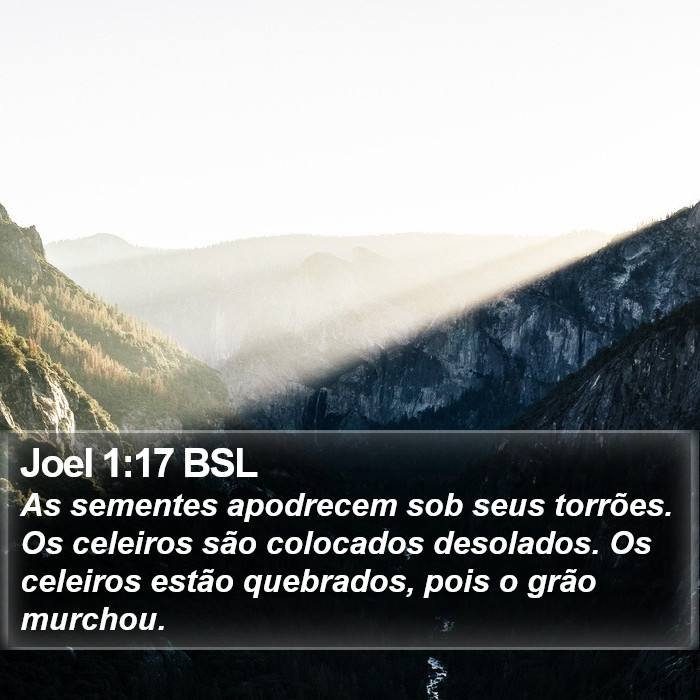 Joel 1:17 BSL Bible Study