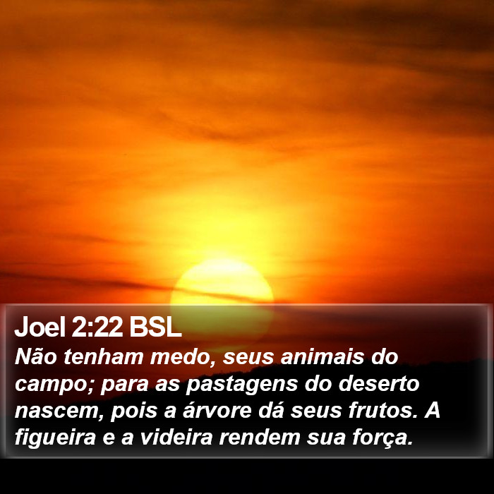 Joel 2:22 BSL Bible Study