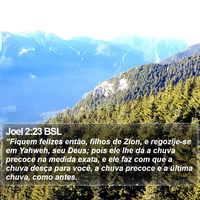 Joel 2:23 BSL Bible Study