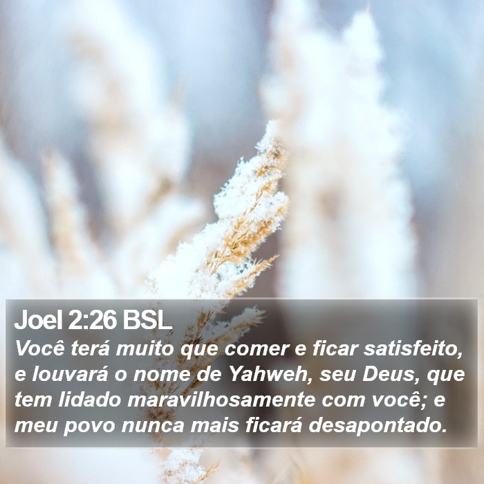 Joel 2:26 BSL Bible Study