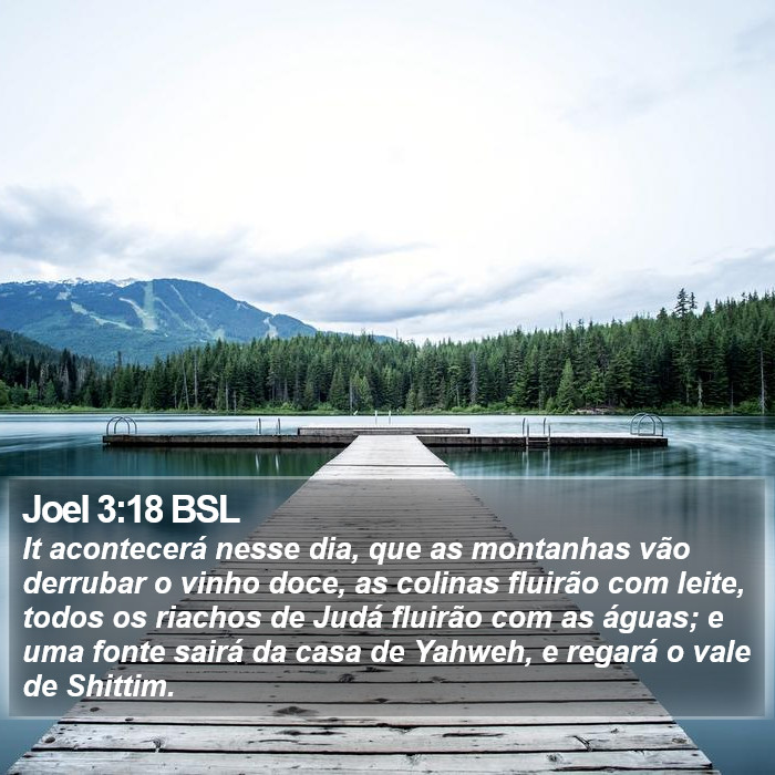 Joel 3:18 BSL Bible Study