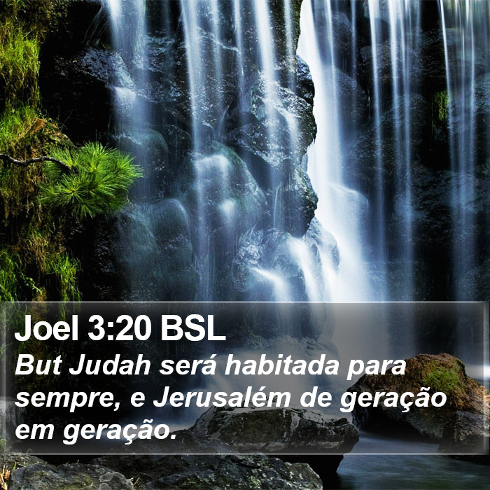 Joel 3:20 BSL Bible Study