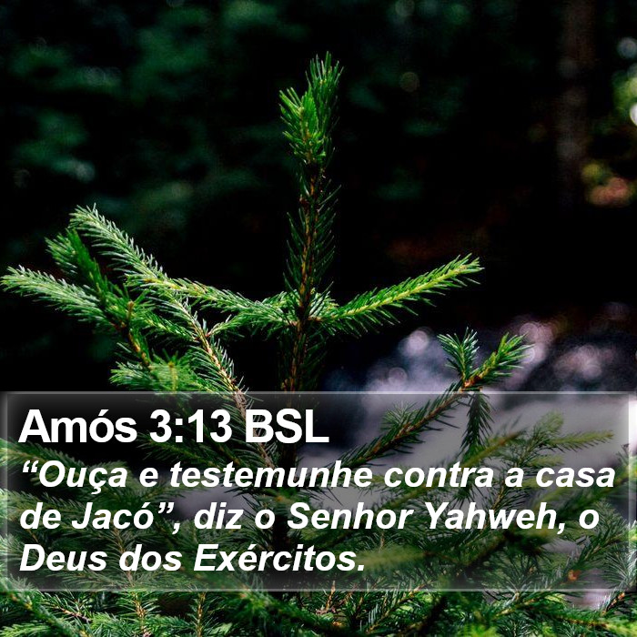 Amós 3:13 BSL Bible Study