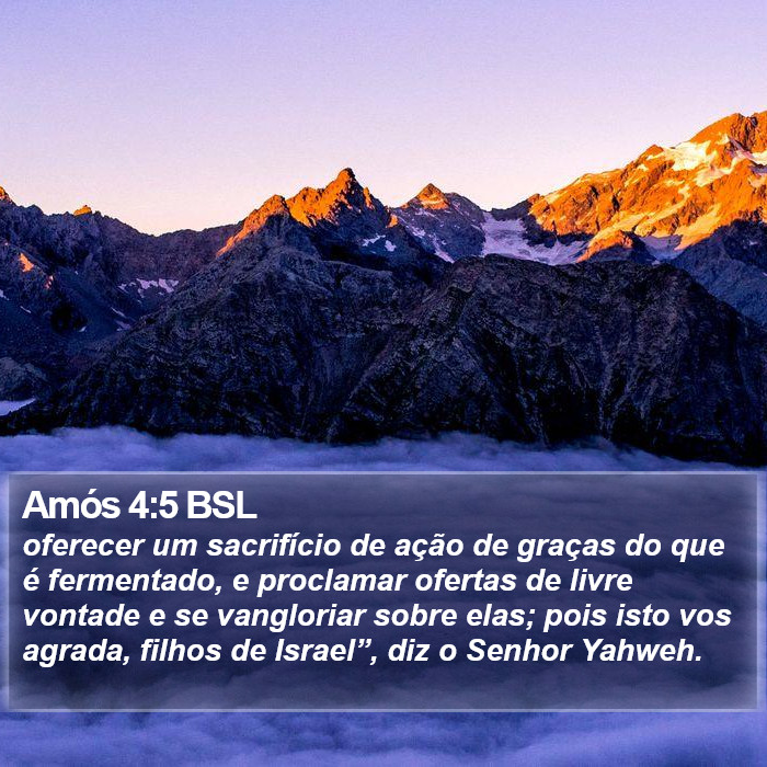 Amós 4:5 BSL Bible Study