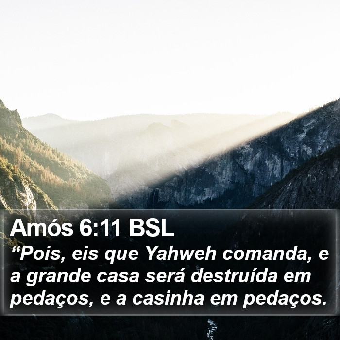 Amós 6:11 BSL Bible Study