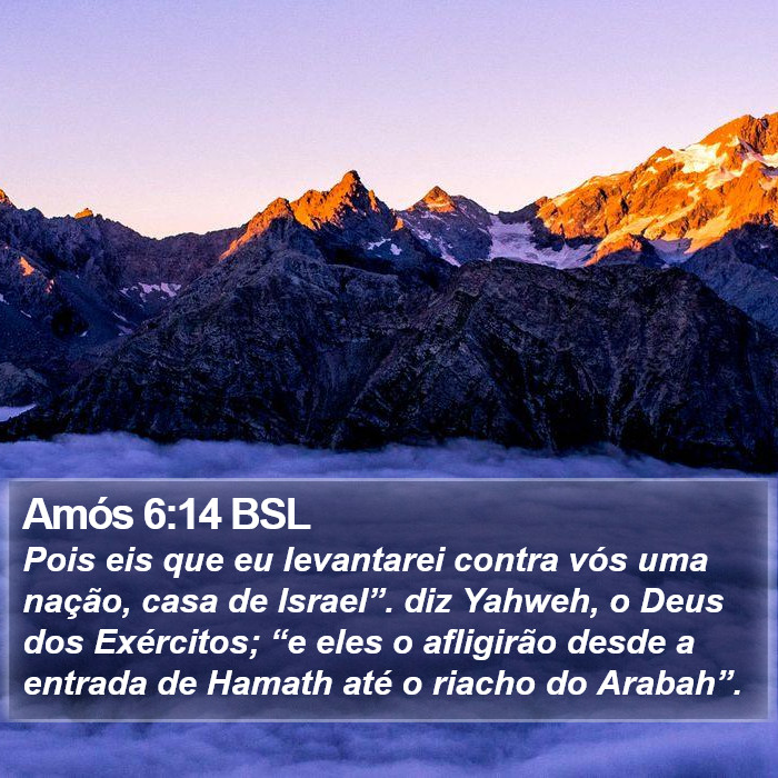 Amós 6:14 BSL Bible Study