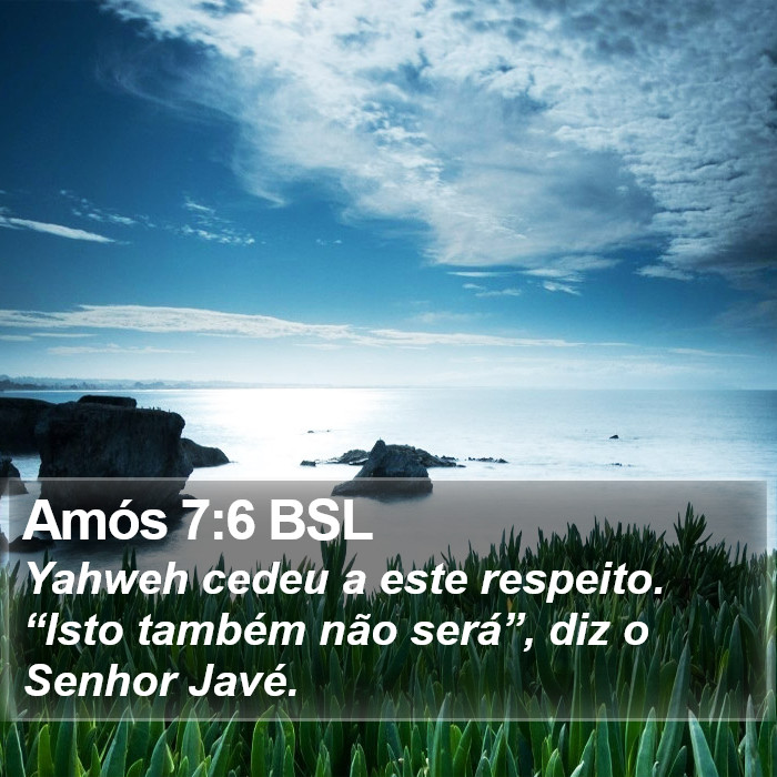 Amós 7:6 BSL Bible Study