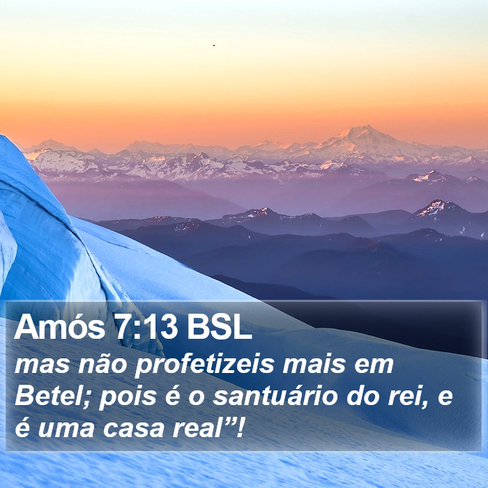 Amós 7:13 BSL Bible Study