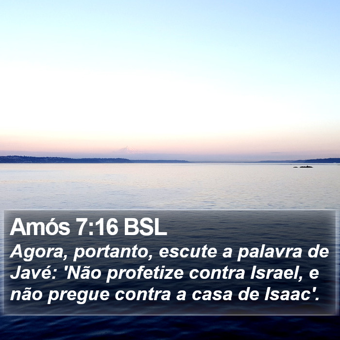 Amós 7:16 BSL Bible Study