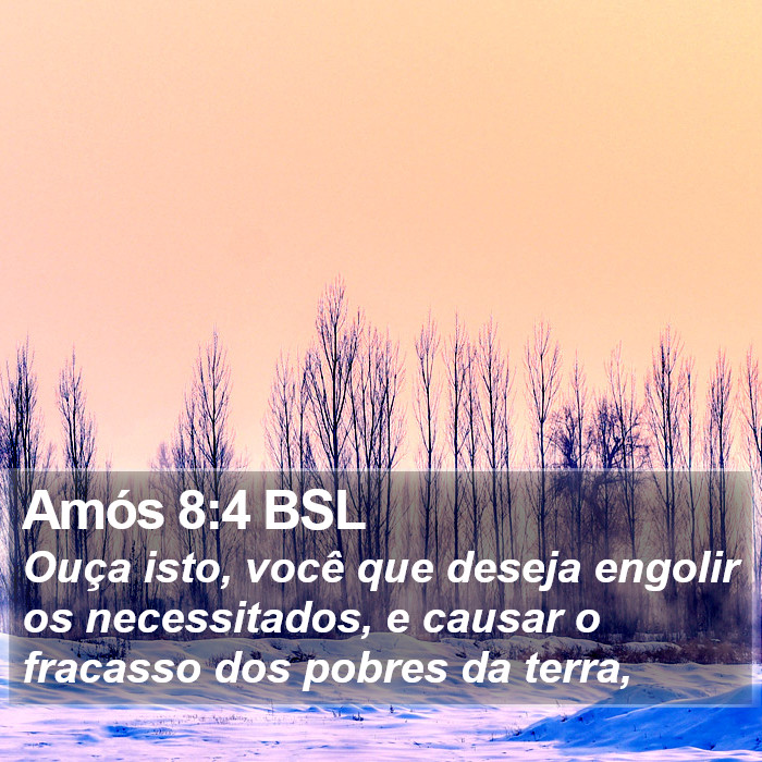 Amós 8:4 BSL Bible Study