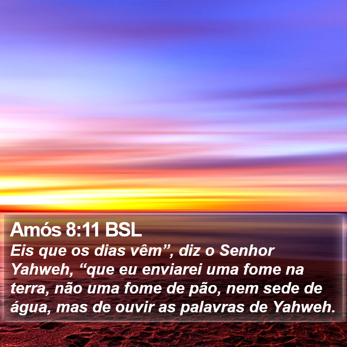 Amós 8:11 BSL Bible Study