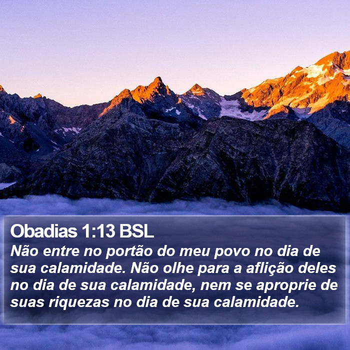 Obadias 1:13 BSL Bible Study