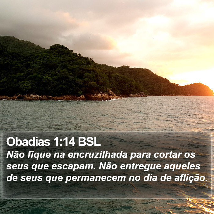 Obadias 1:14 BSL Bible Study