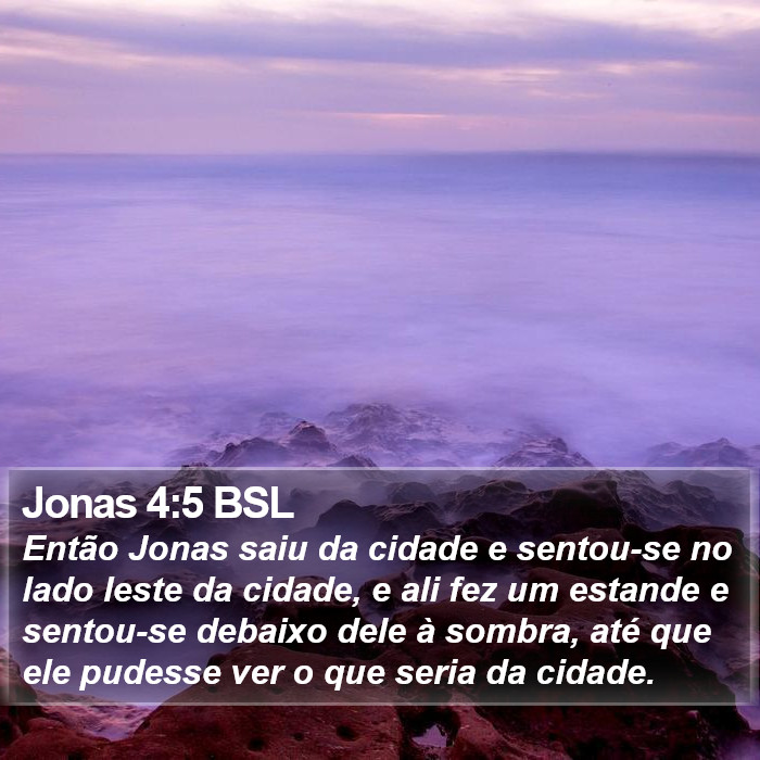 Jonas 4:5 BSL Bible Study