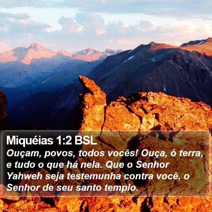 Miquéias 1:2 BSL Bible Study