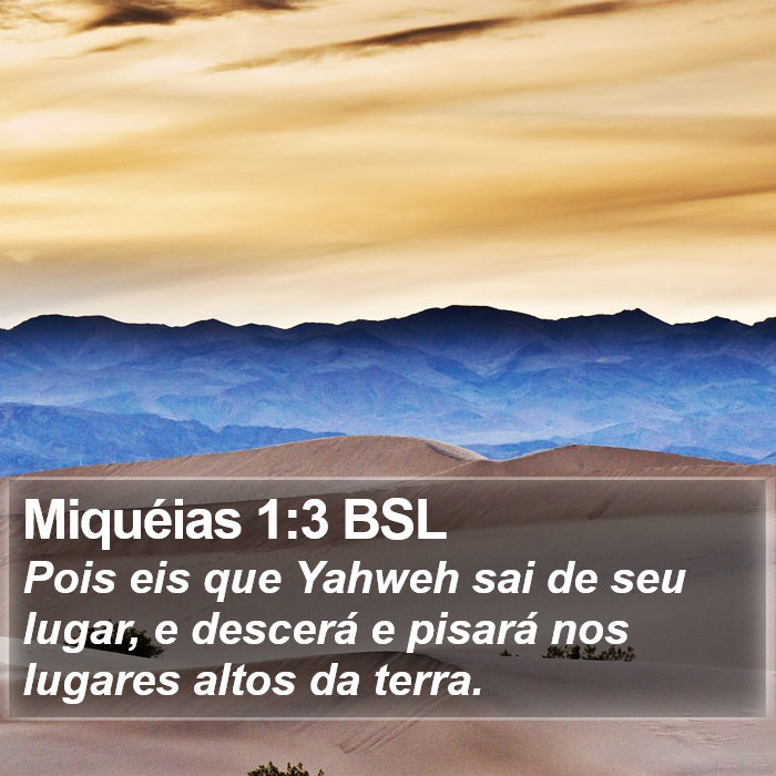 Miquéias 1:3 BSL Bible Study