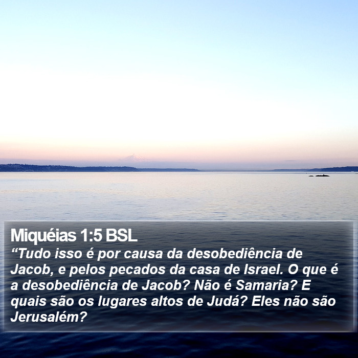 Miquéias 1:5 BSL Bible Study