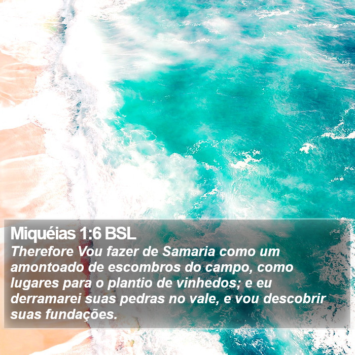 Miquéias 1:6 BSL Bible Study