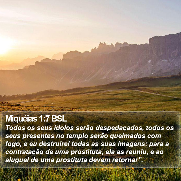 Miquéias 1:7 BSL Bible Study