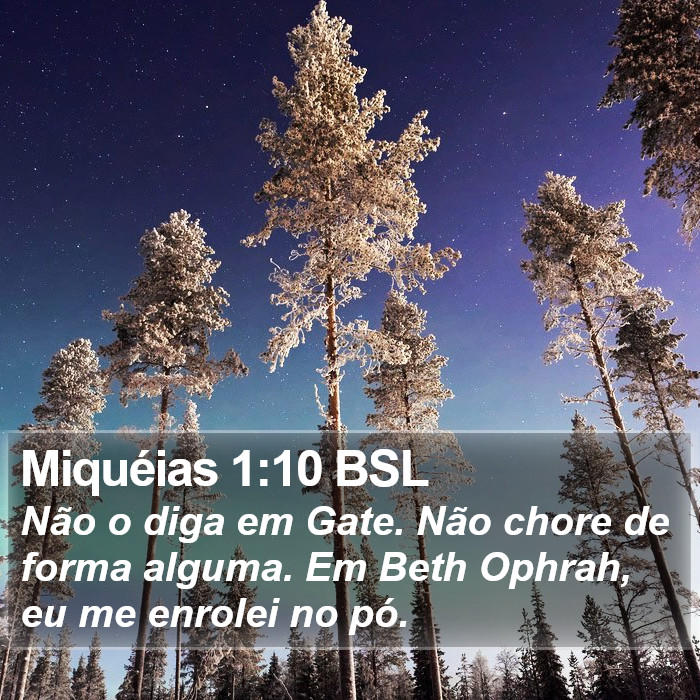 Miquéias 1:10 BSL Bible Study