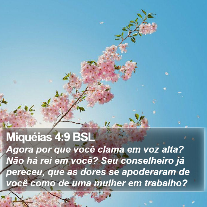 Miquéias 4:9 BSL Bible Study