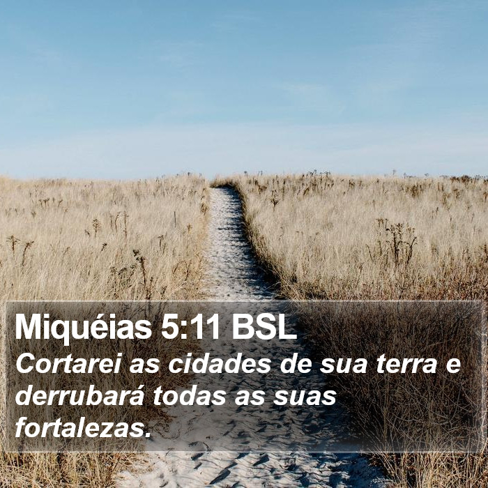 Miquéias 5:11 BSL Bible Study