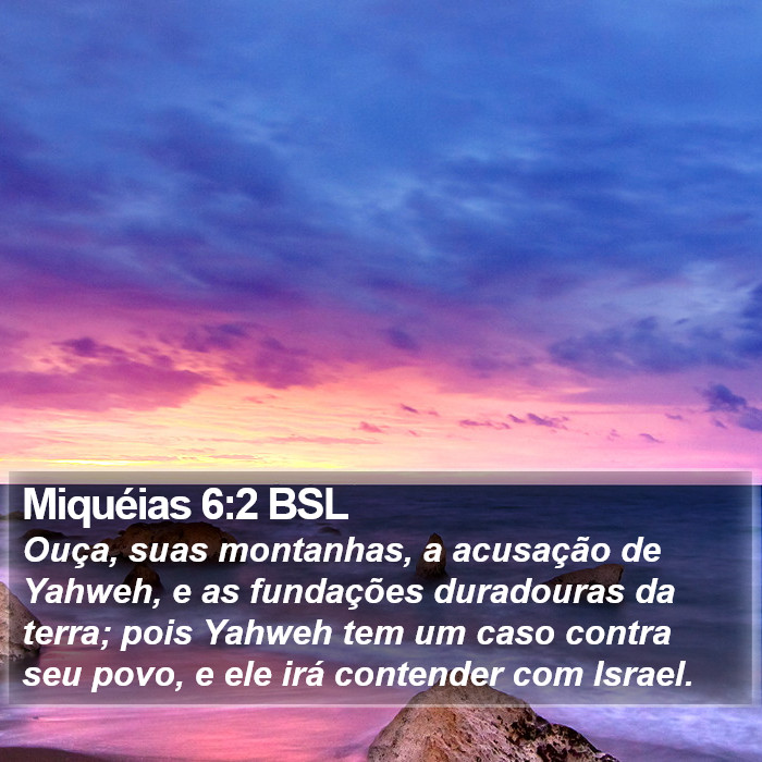 Miquéias 6:2 BSL Bible Study