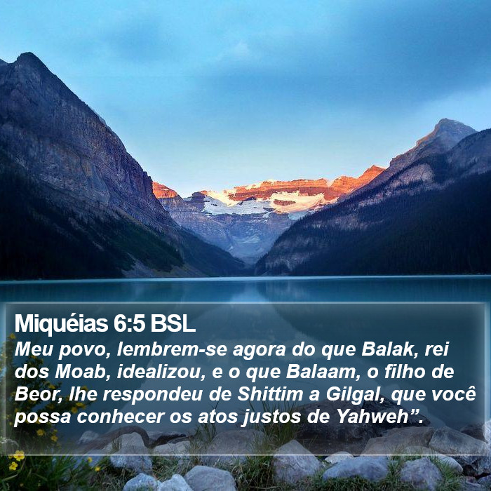 Miquéias 6:5 BSL Bible Study