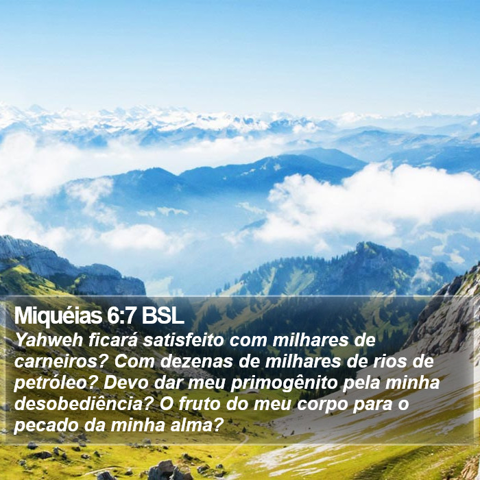 Miquéias 6:7 BSL Bible Study