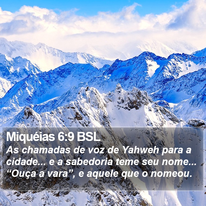 Miquéias 6:9 BSL Bible Study