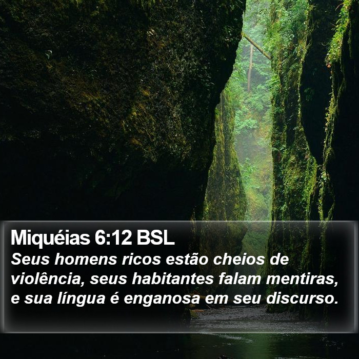 Miquéias 6:12 BSL Bible Study