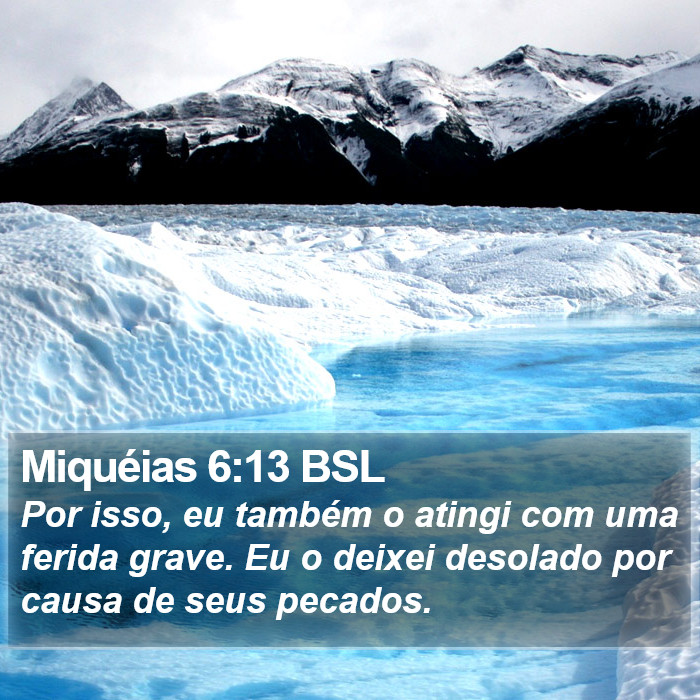 Miquéias 6:13 BSL Bible Study