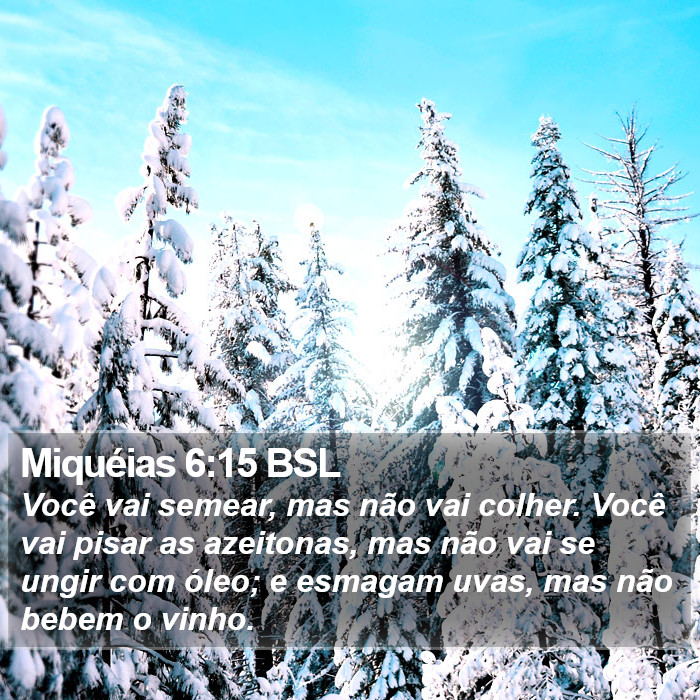 Miquéias 6:15 BSL Bible Study